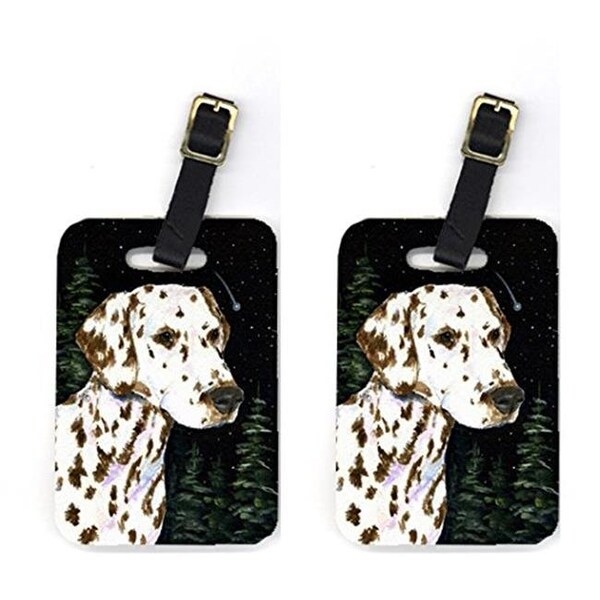 Carolines Treasures SS8518BT Starry Night Dalmatian Luggage Tag - Pair 2; 4 x 2.75 In. SS8518BT - main